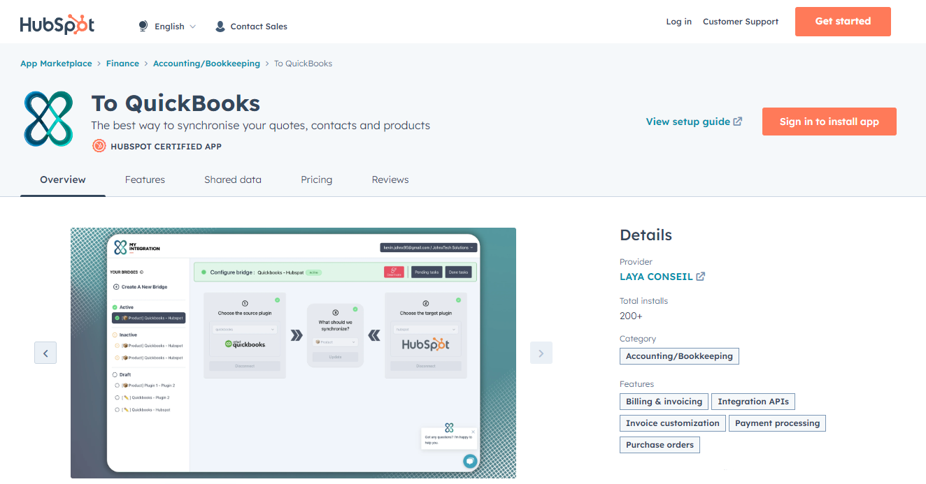 HubSpot API Integration - QuickBooks HubSpot API Integration